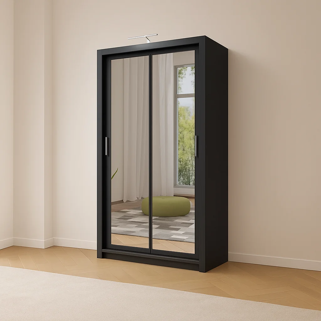 berlin wardrobe 120cm wide – 2 sliding mirror doors berlin wardrobe 120cm wide – 2 sliding mirror doors