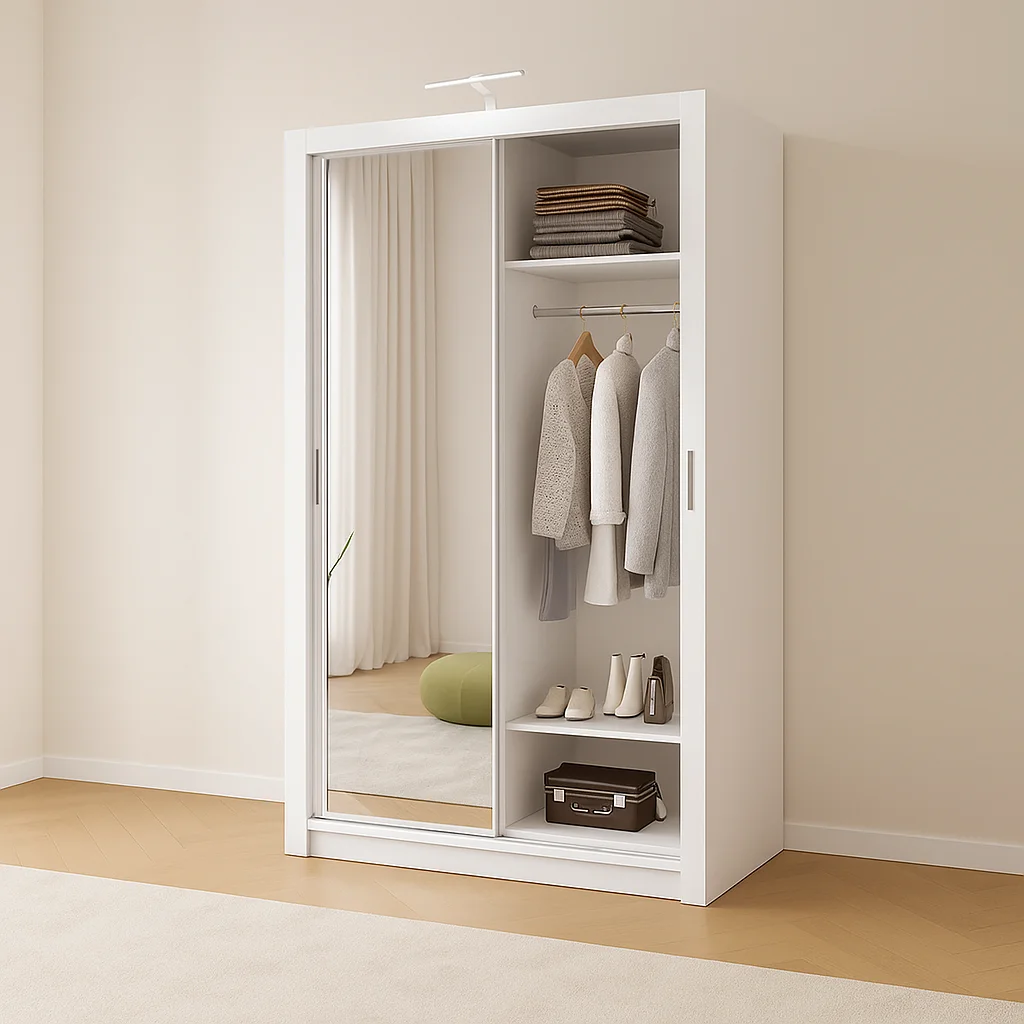 berlin wardrobe 120cm wide – 2 sliding mirror doors berlin wardrobe 120cm wide – 2 sliding mirror doors