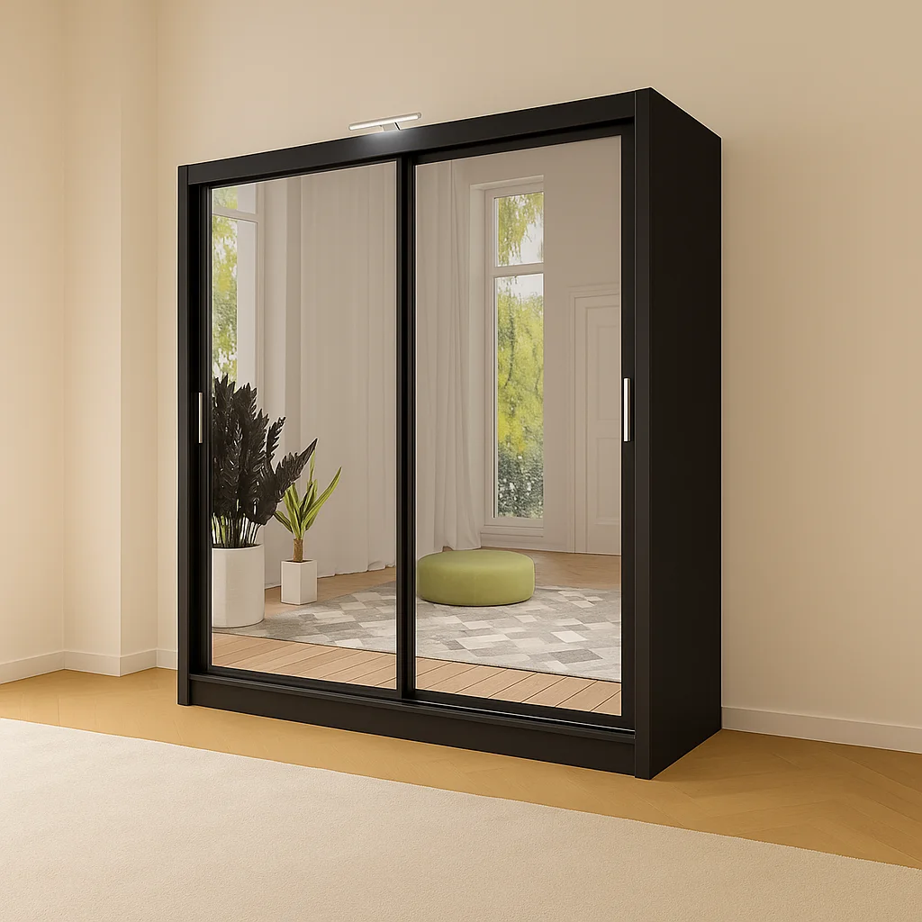 203 cm berlin sliding mirror door wardrobe 203 cm berlin sliding mirror door wardrobe