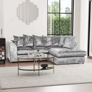dylan l shape corner sofa crush velvet