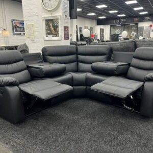 leather roma recliner corner sofa