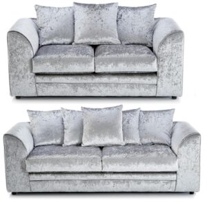 dylan sofa 3+2 seater crushed velvet