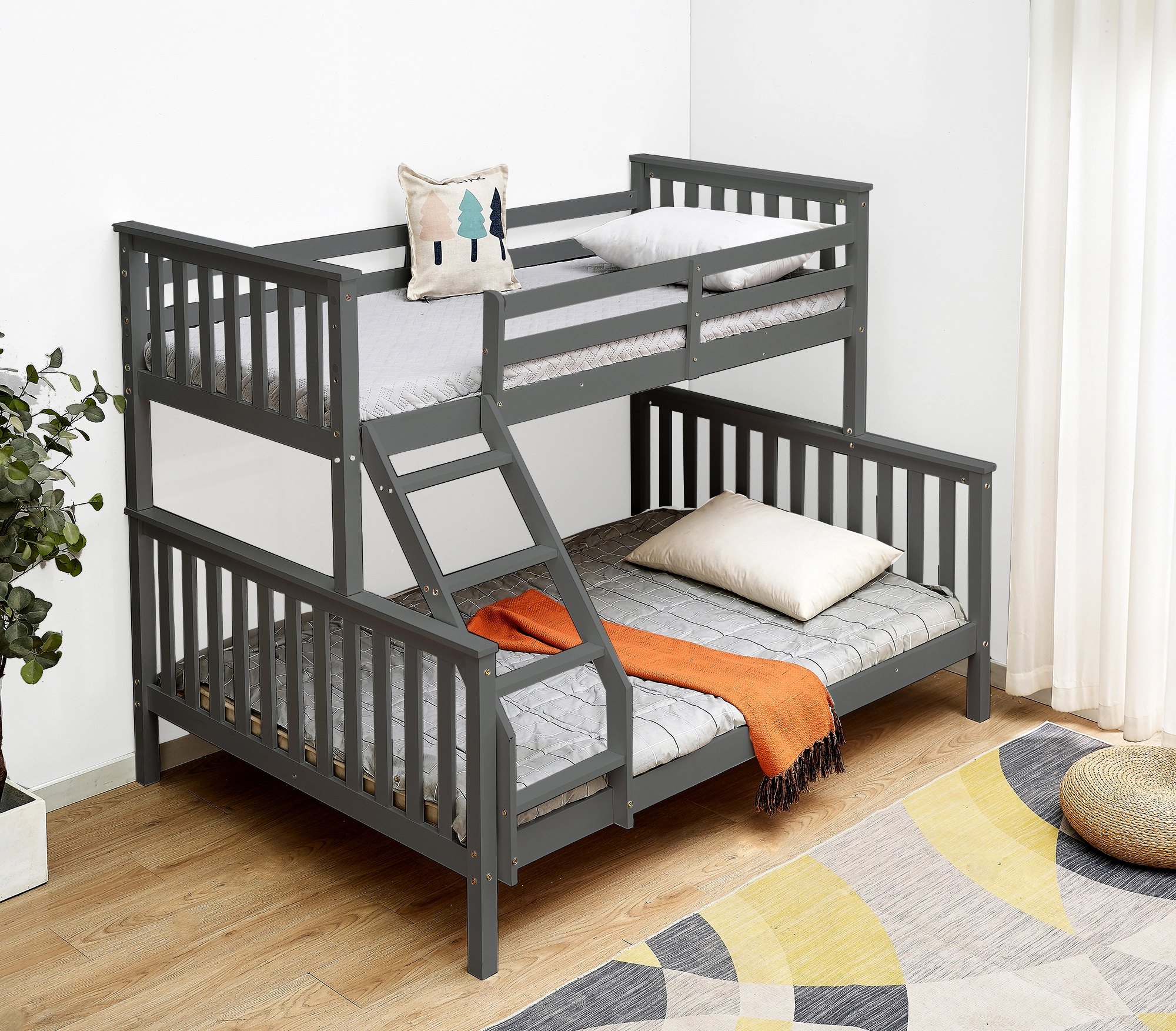 triple wooden bunk bed with mattress – comfort, safety & style | tendersleep triple wooden bunk bed with mattress – comfort, safety & style | tendersleep
