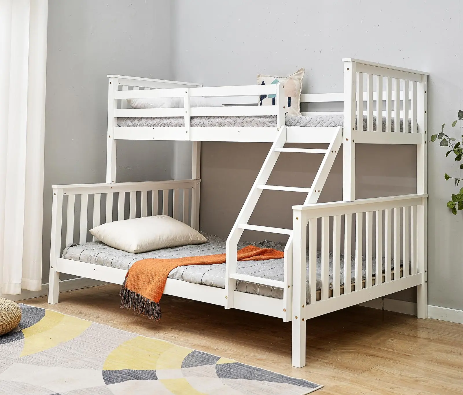 triple wooden bunk bed with mattress – comfort, safety & style | tendersleep triple wooden bunk bed with mattress – comfort, safety & style | tendersleep
