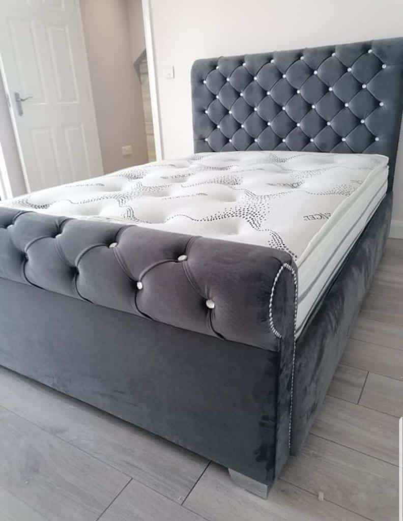 sleigh bed grey sleigh bed grey