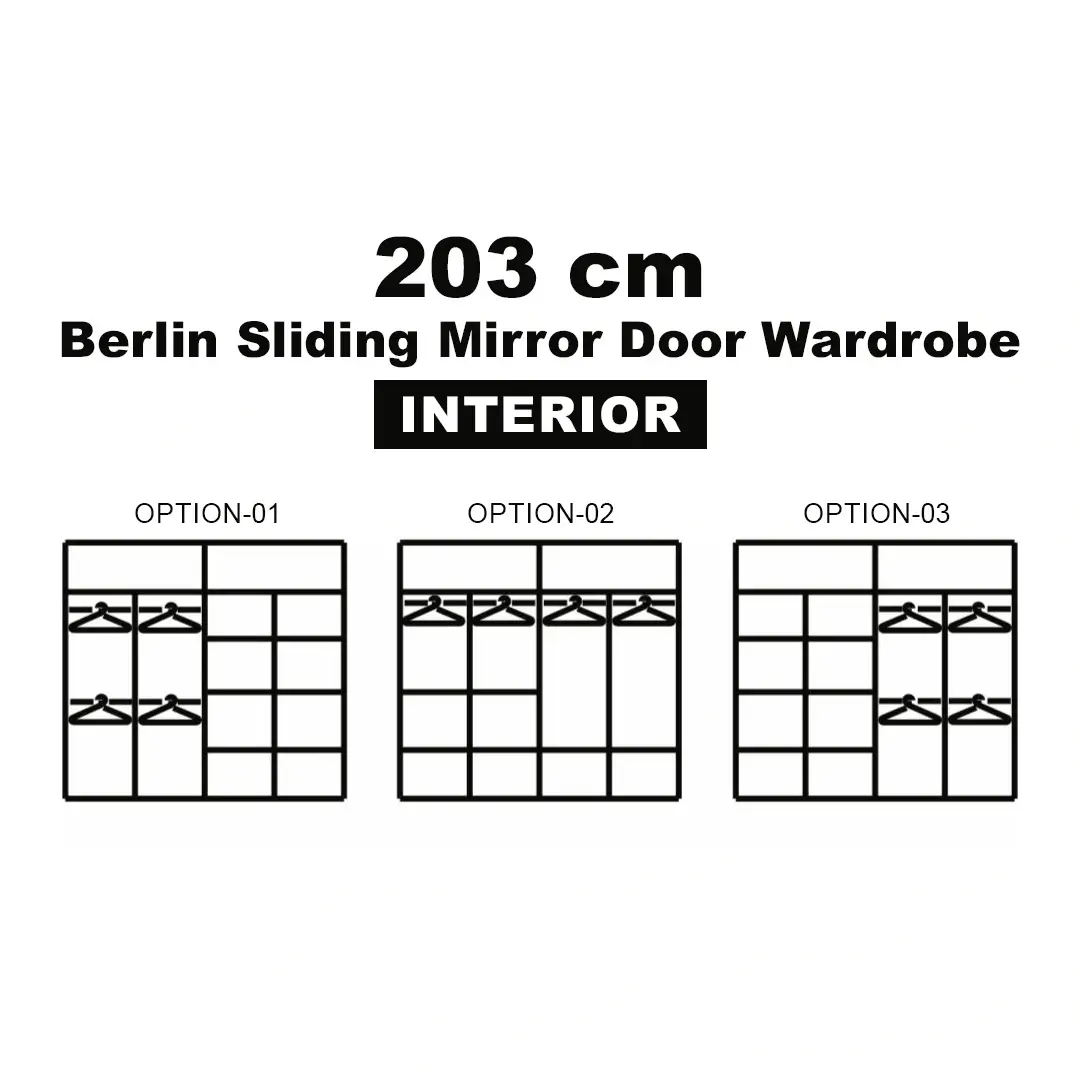 203 cm berlin sliding mirror door wardrobe 203 cm berlin sliding mirror door wardrobe