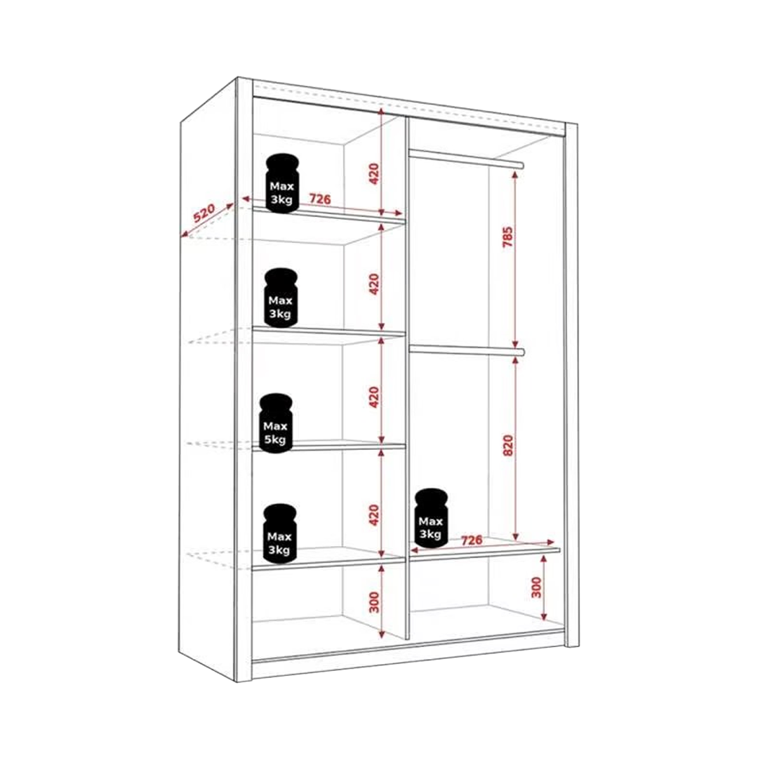 white 150cm bonito mirror door wardrobe white 150cm bonito mirror door wardrobe
