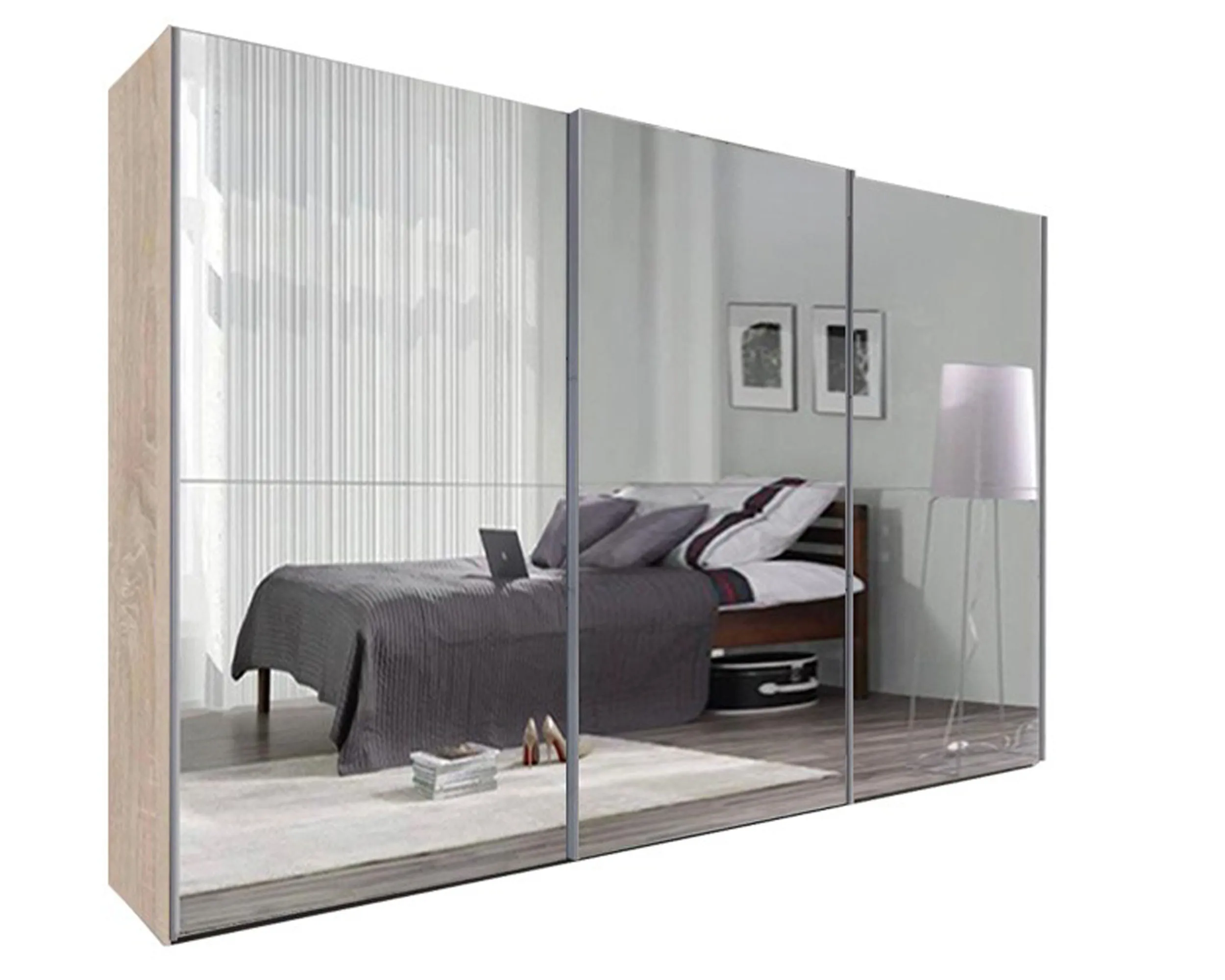 3 door mirrored wardrobe texas 250 cm oak.webp 3 door mirrored wardrobe texas 250 cm oak.webp